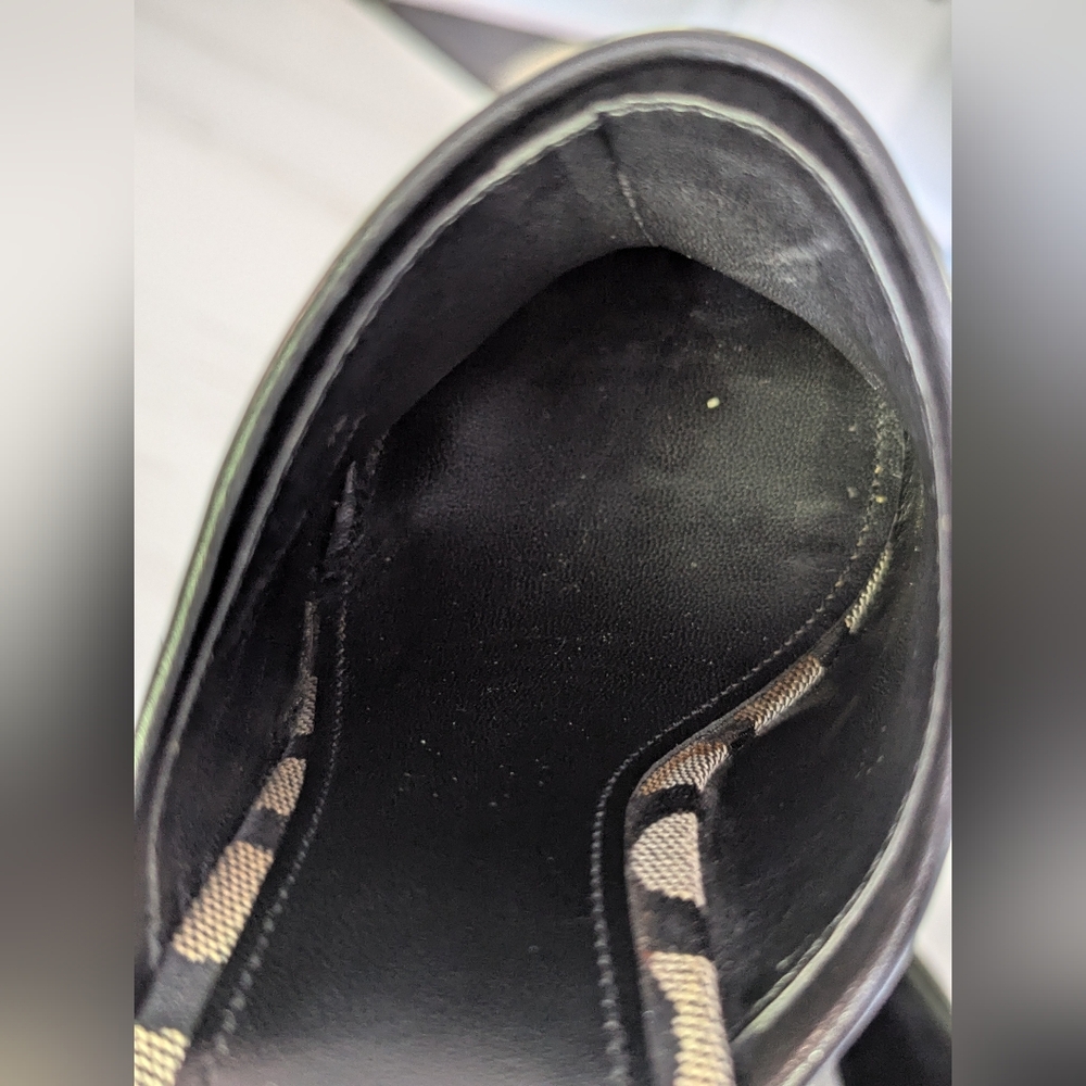 Coach Signature Canvas Mule Clogs - Black & Tan With C Monogram - Picture 2 of 16